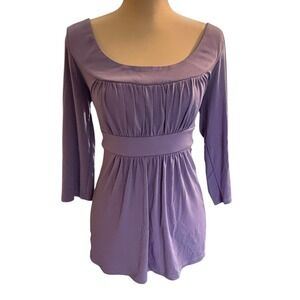 Vtg Y2k Babydoll Top Women's Sz XL Milkmaid Lilac Fairy Whimsical USA Feminine